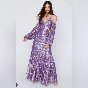 Metallic Zebra print cutout maxi - perfect for spring / summer / festival season